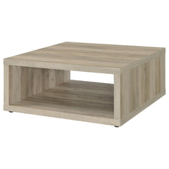 Flint Distressed Pine Square Engineered Wood Coffee Table