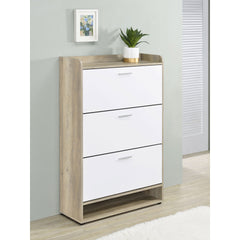 Kyla White 3-tier Engineered Wood Shoe Cabinet