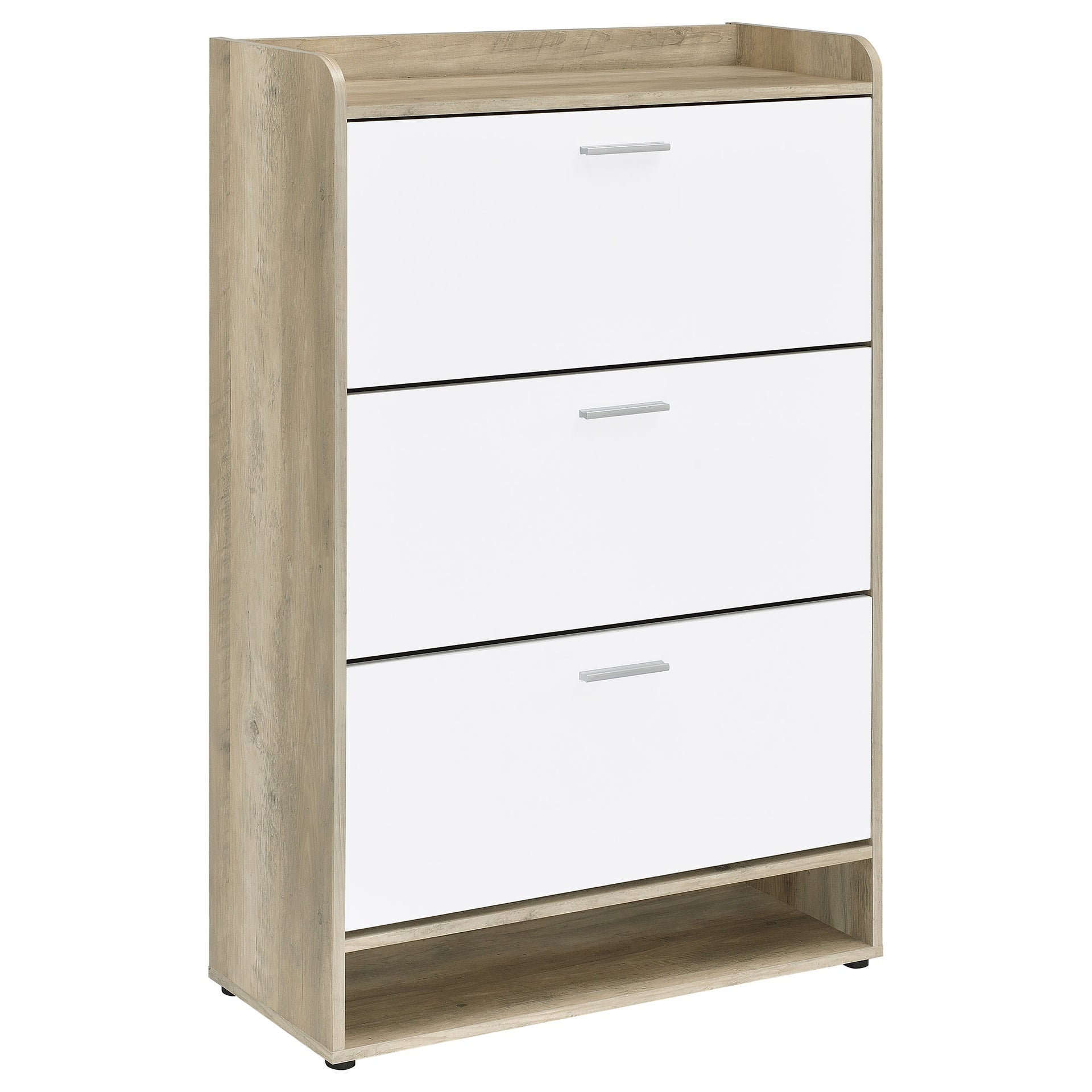 Kyla White 3-tier Engineered Wood Shoe Cabinet