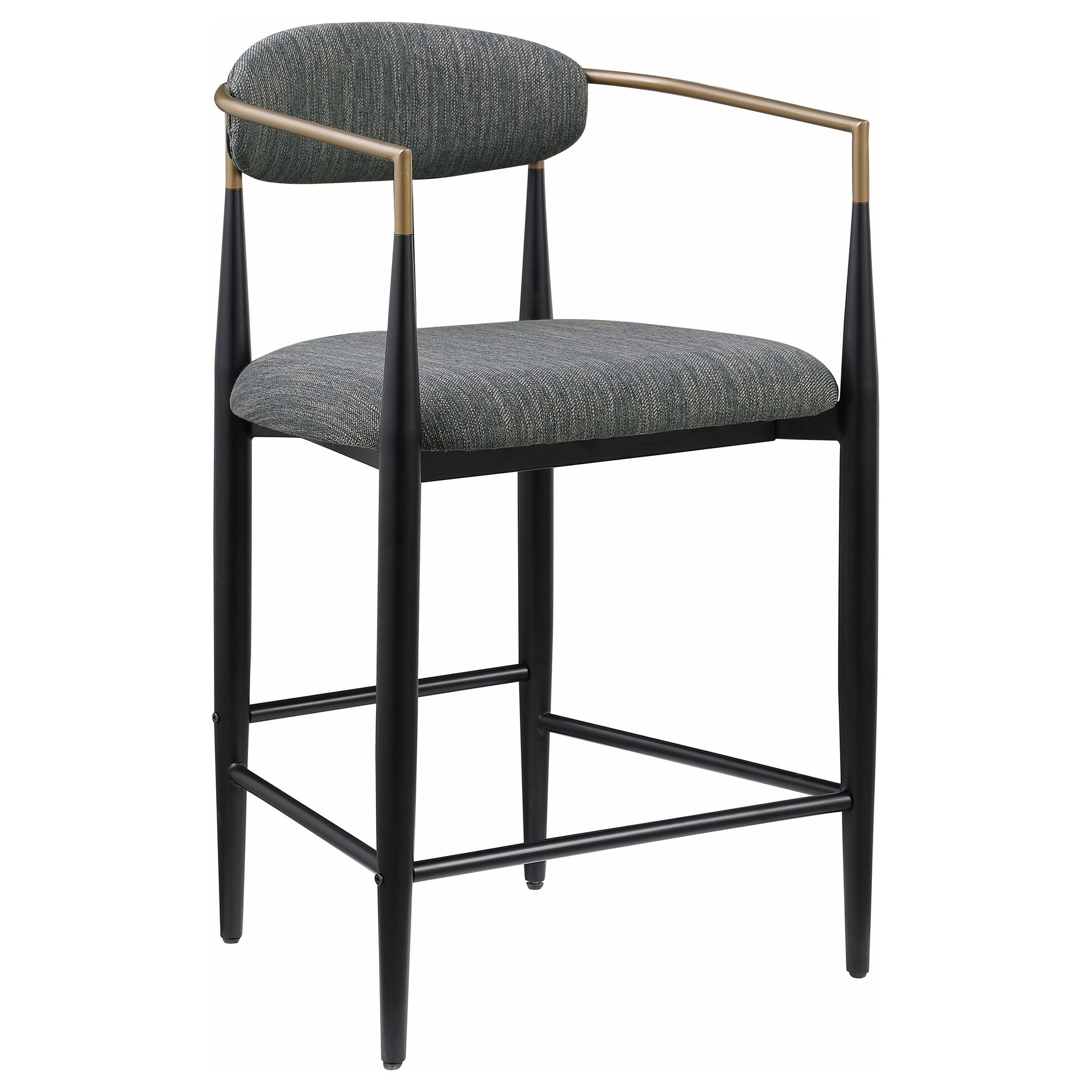 Renfroe Dark Grey Fabric Upholstered Counter Chair (Set of 2)