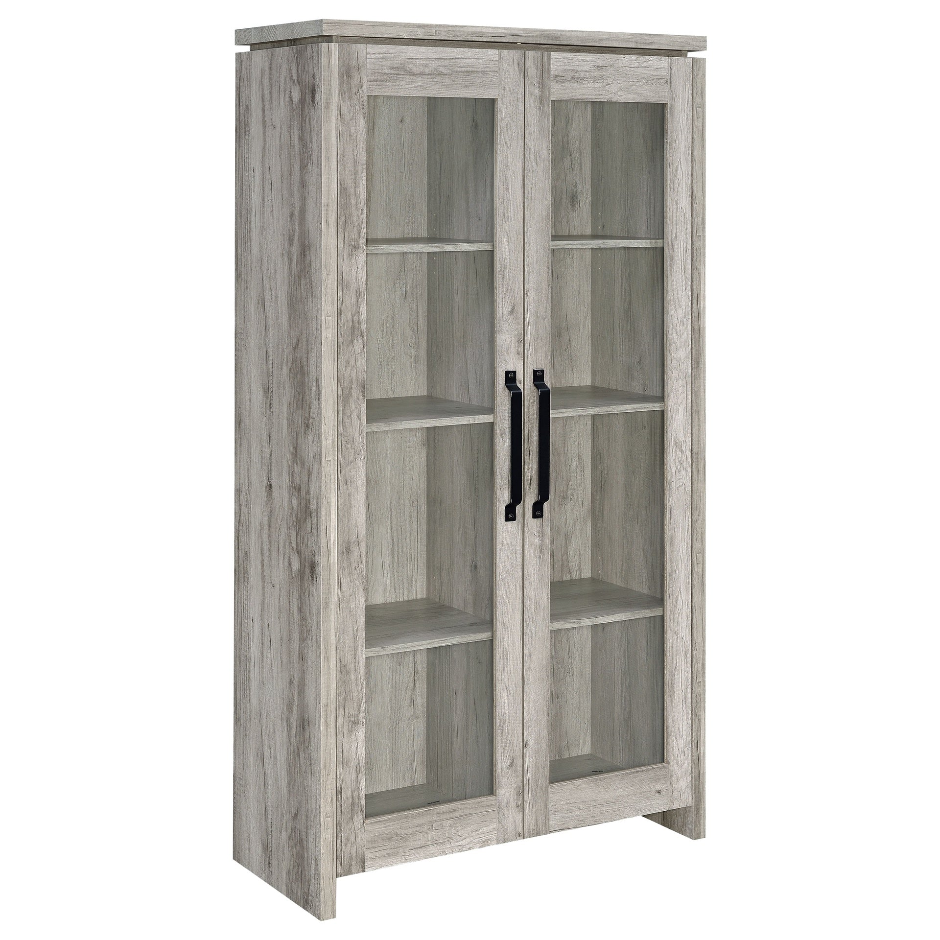 Myerson Grey Driftwood 2-Door Engineered Wood Tall Cabinet