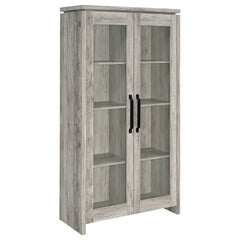 Myerson Grey Driftwood 2-Door Engineered Wood Tall Cabinet