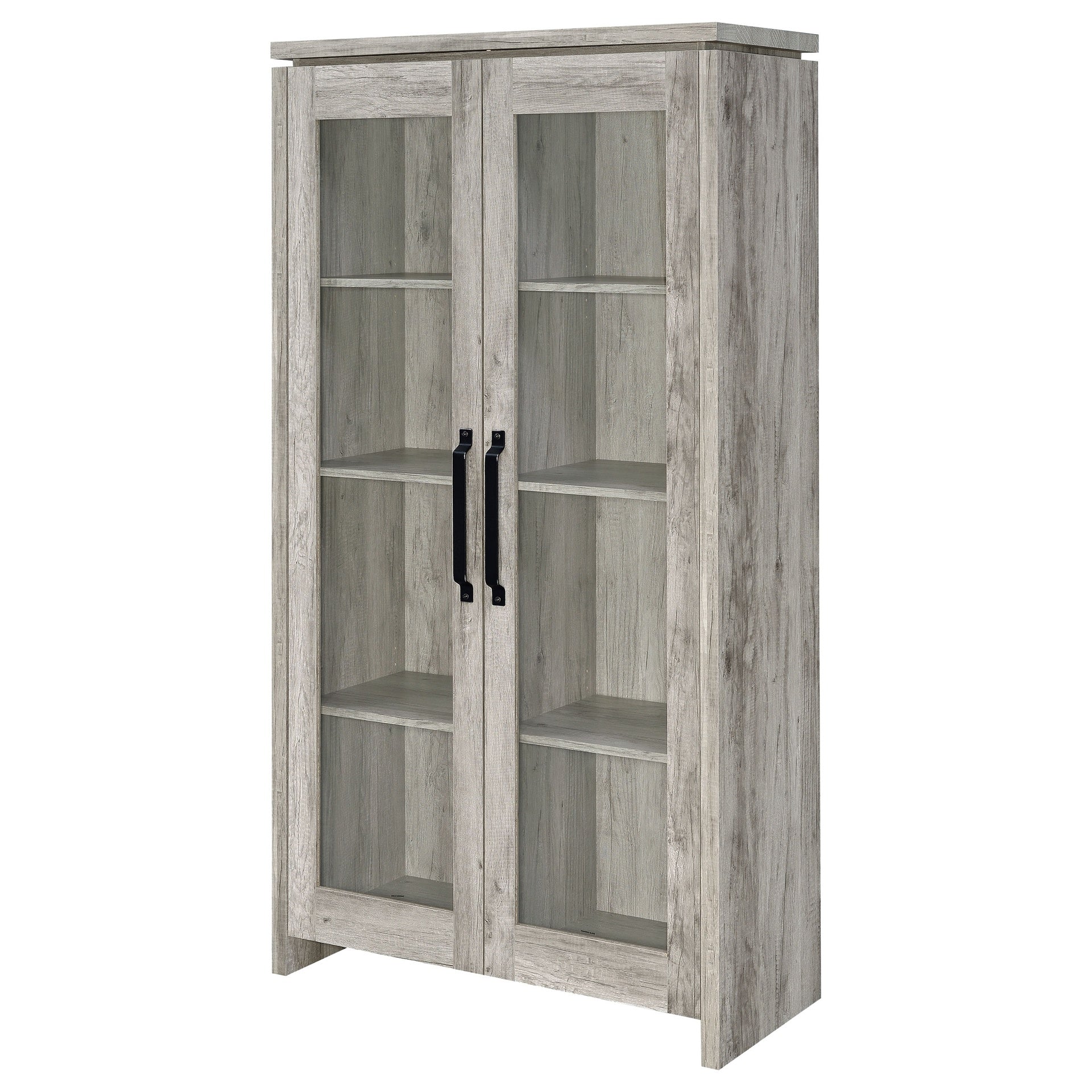 Myerson Grey Driftwood 2-Door Engineered Wood Tall Cabinet