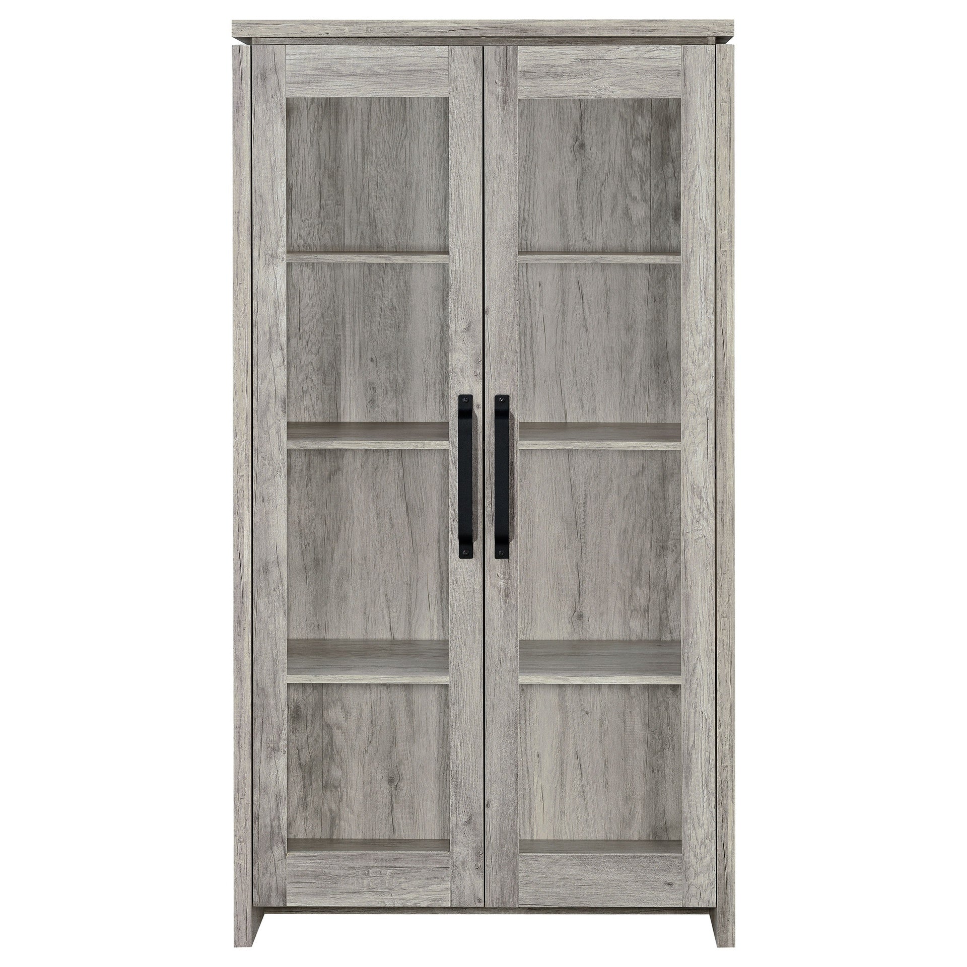 Myerson Grey Driftwood 2-Door Engineered Wood Tall Cabinet