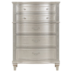 Katerina Silver Oak 5-drawer Chest with Hidden Drawer