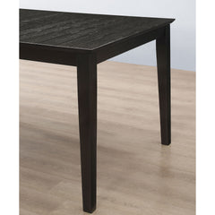 Alexander Black Rectangular Extension Leaf Dining Table