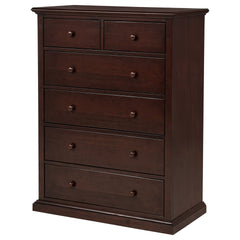 Anzio Cappuccino 6-drawer Bedroom Chest
