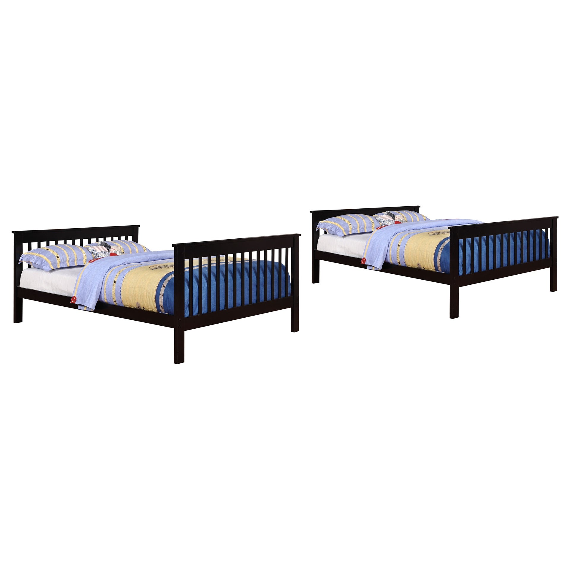 Severington Black Wood Full Over Full Headboard Bunk Bed