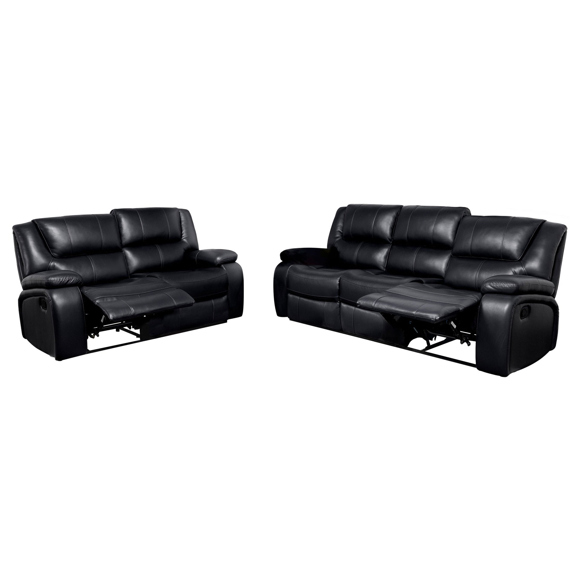 Elodie Black 2-Piece Reclining Sofa Set