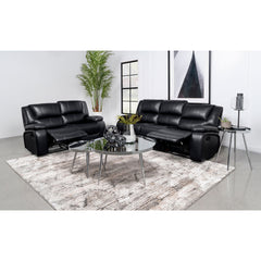 Elodie Black 2-Piece Reclining Sofa Set