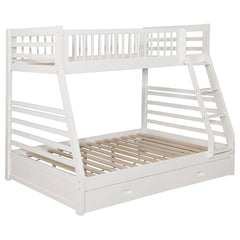 Newhall White 2-drawers Twin Over Full Bunk Bed