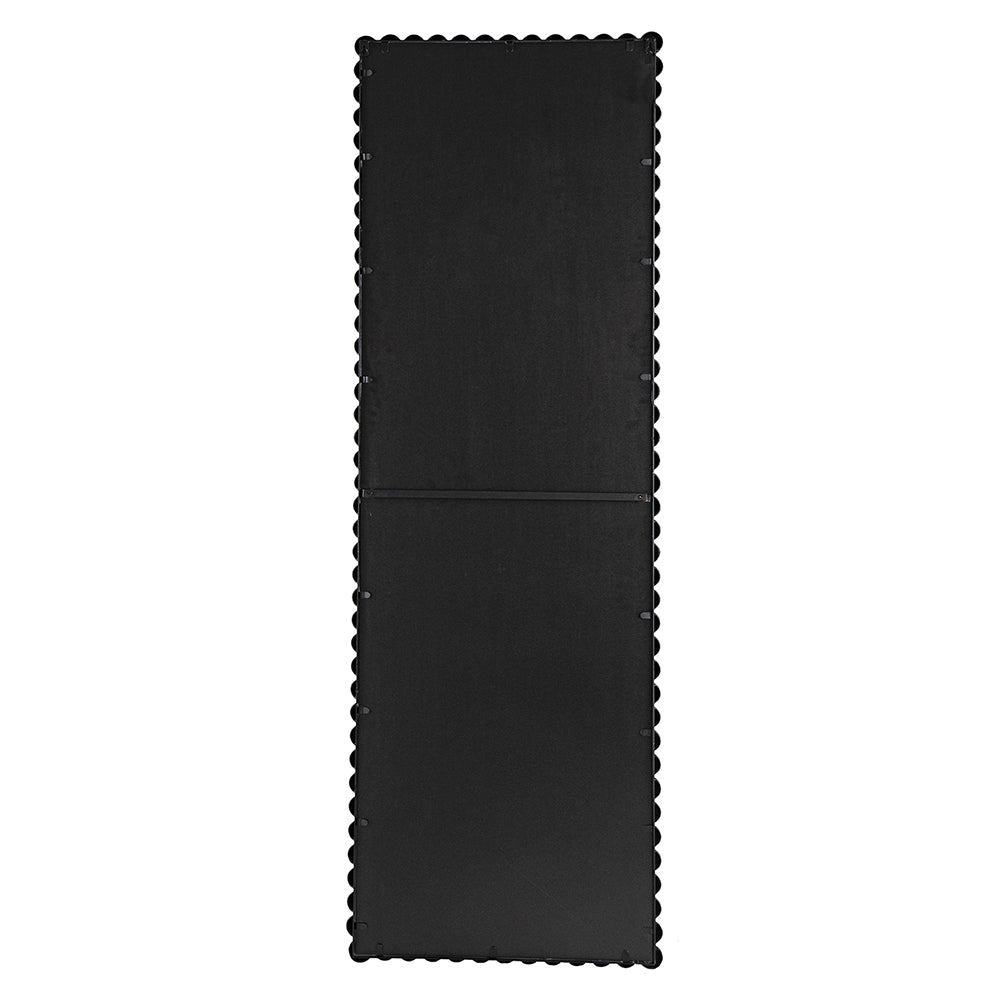 23" x 72" Full Length Mirror with Metal Beaded Frame, Rectangular Oversized Mirror for Living Room Bedroom, Black