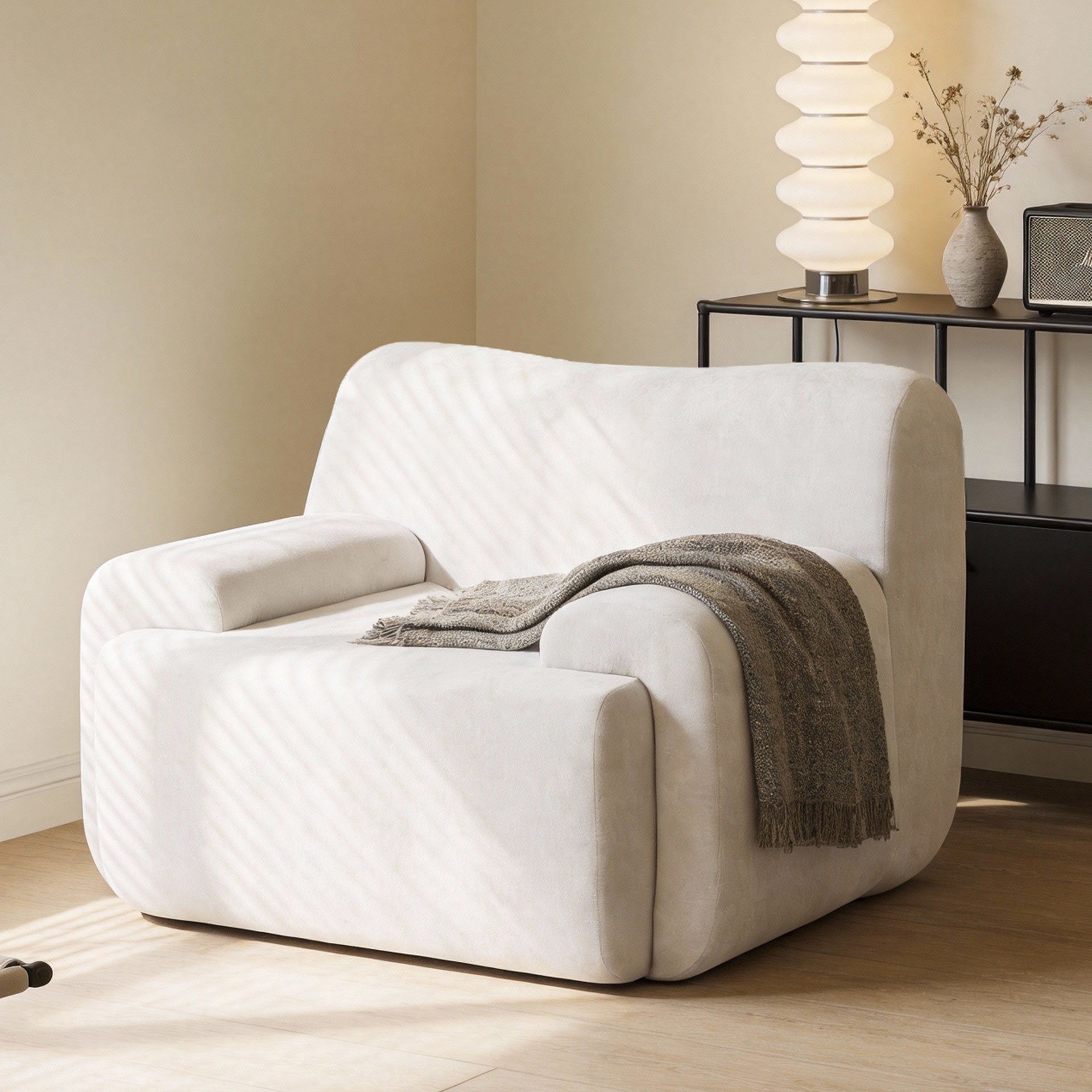 Wide Modern Upholstered Oversized Accent Chair