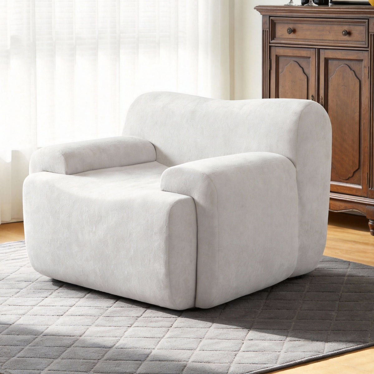 Wide Modern Upholstered Oversized Accent Chair