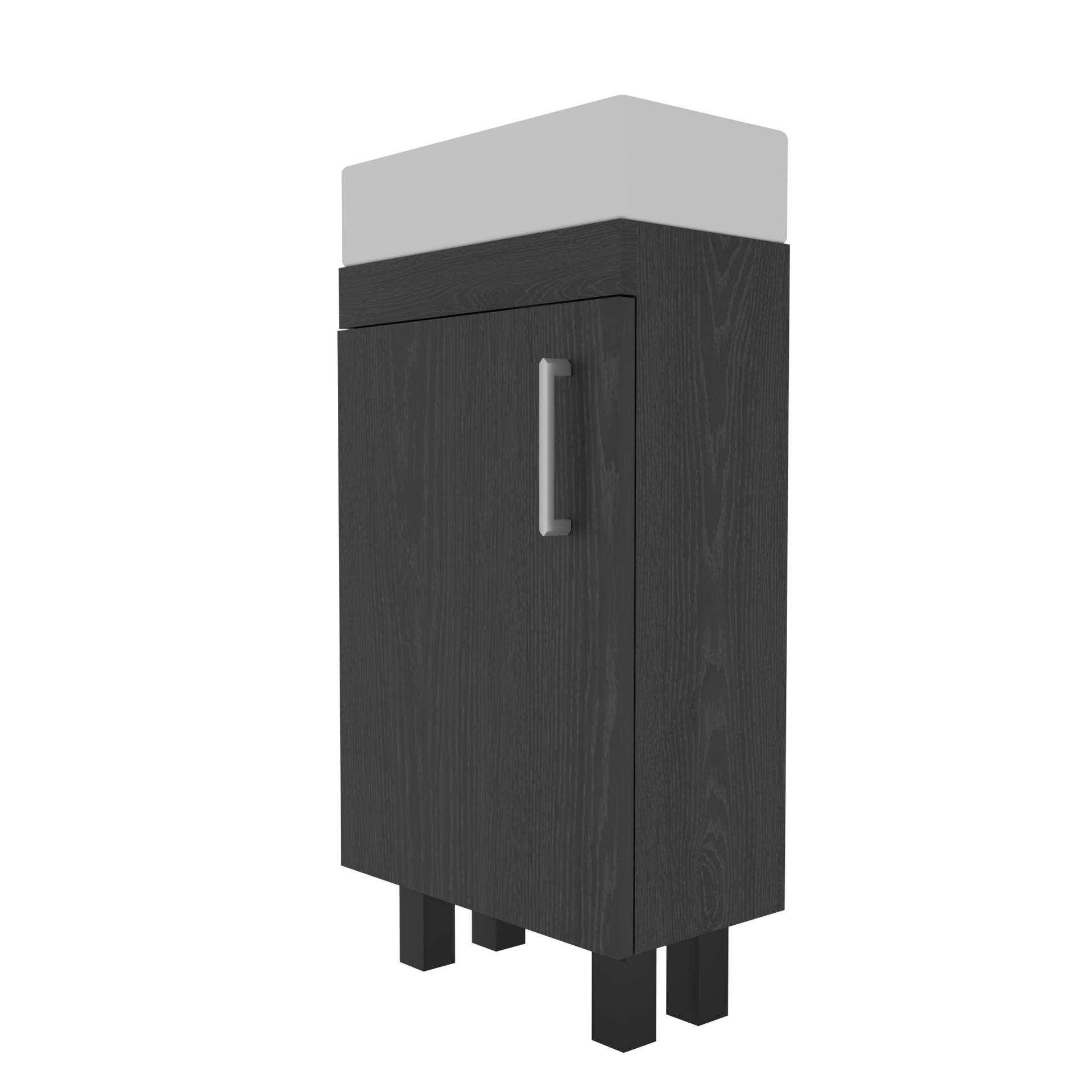 16" Bathroom Vanity Sink Combo for Small Space, Freestanding Bathroom Cabinet with Undermount Ceramic Sink, Modern Bathroom Storage Vanity Soft-Close Doors