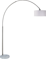 81"H WHITE SINGLE ARCH WITH MARBLE BASE FLOOR LAMP (1PC/CTN) (2.75/46.20)