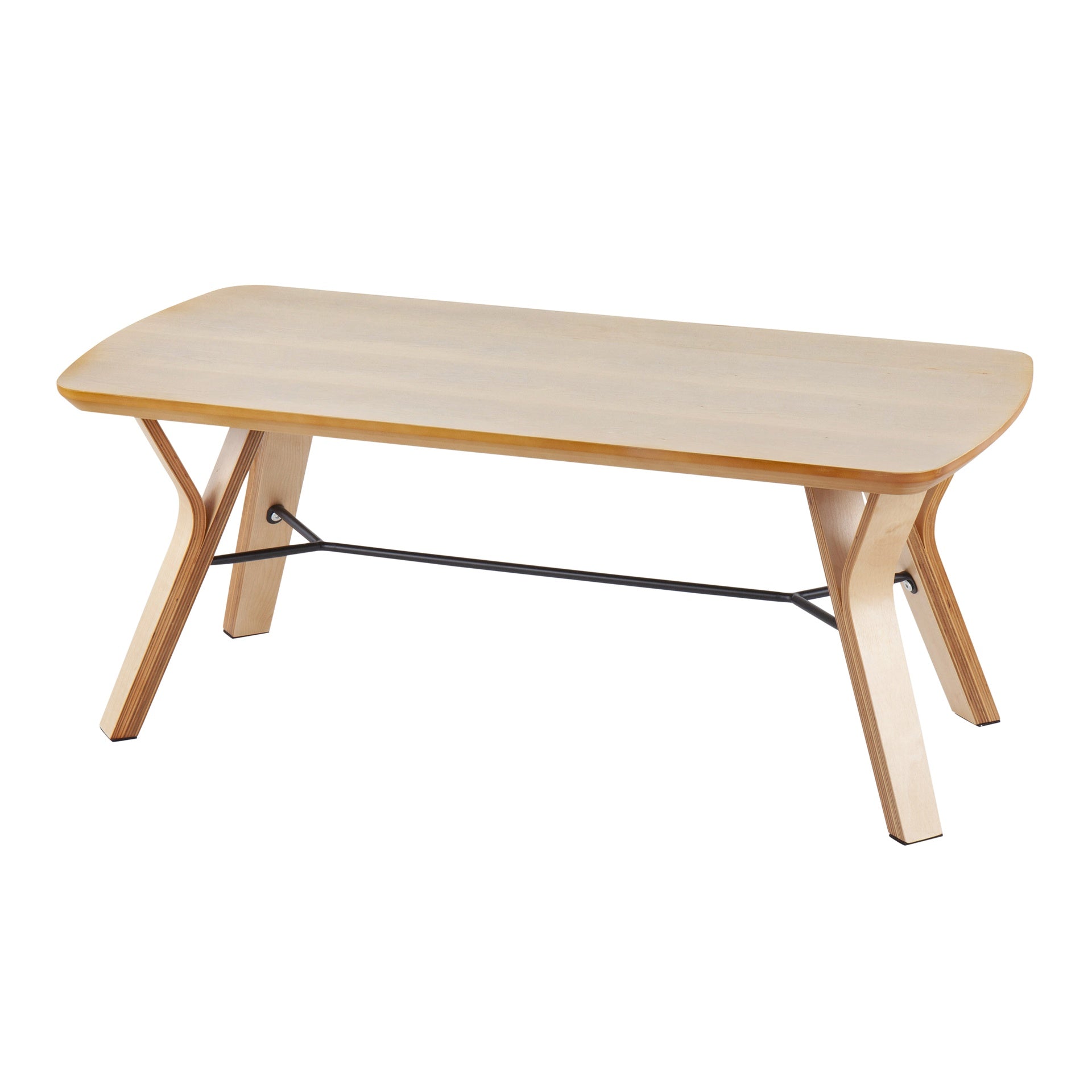 Folia Mid-Century Modern Bench in Natural Wood by LumiSource