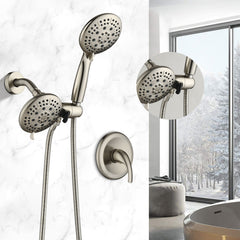 Classic High Pressure Single Handle 6-Spray Patterns Rain shower Head with Handheld Shower (Valve Included)