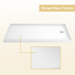 32" x 60" Shower Base Shower pan white Right Drain