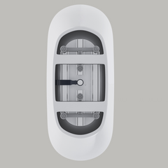 67 "Acrylic freestanding tub, Gloss white,  with chrome overflow and pop-up Drain, cUPC Certified