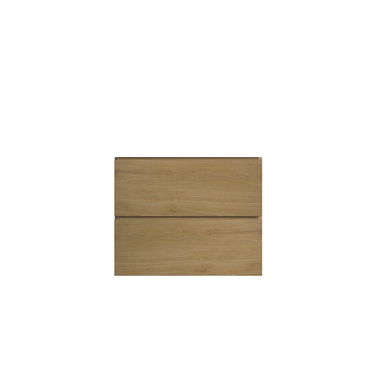 Alice24-106, Wall mount cabinet without basin, Natural oak color, with two drawers, Pre-assembled