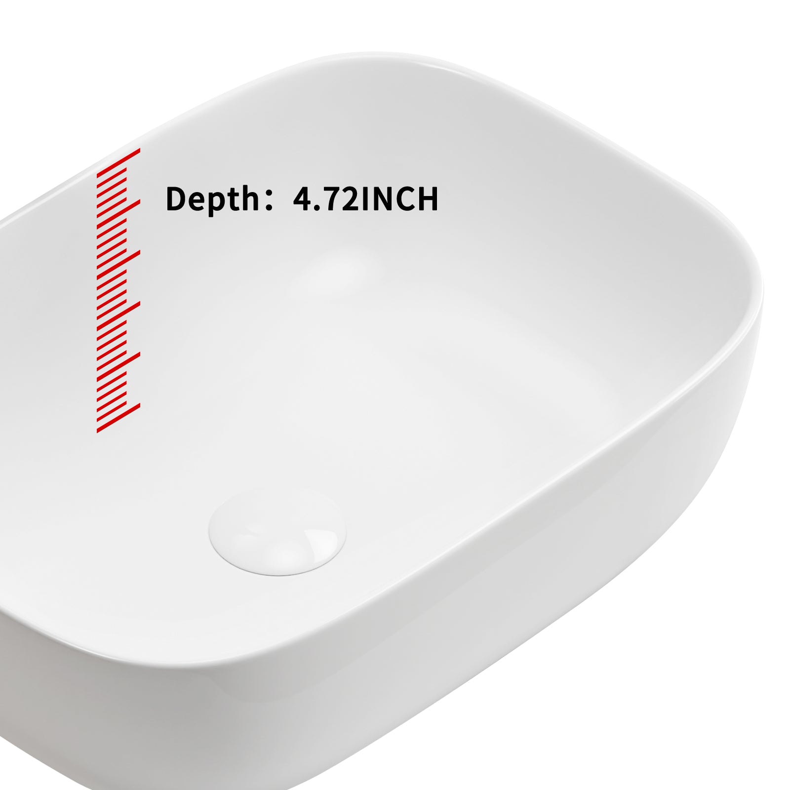 Bathroom Small Vessel Sink Above Counter White Porcelain Ceramic Oval Rectangle Bathroom Vanity Sink Bowl Lavatory Wash Basin