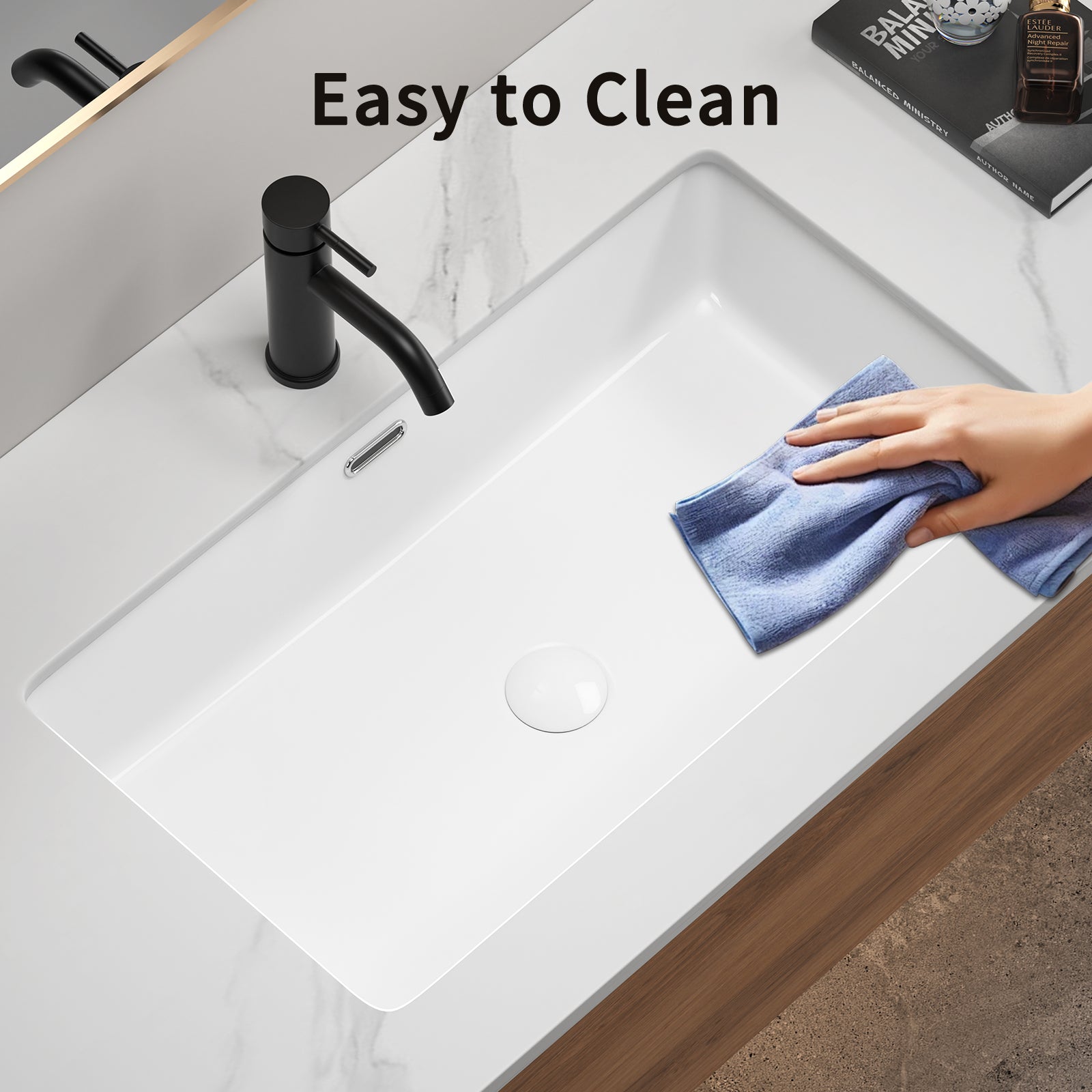 White Undermount Kitchen Sink 28 Inch Fireclay Drop-in Deep & Modern Farm Sink Large Single Bowl Topmount Accessory Kit Included