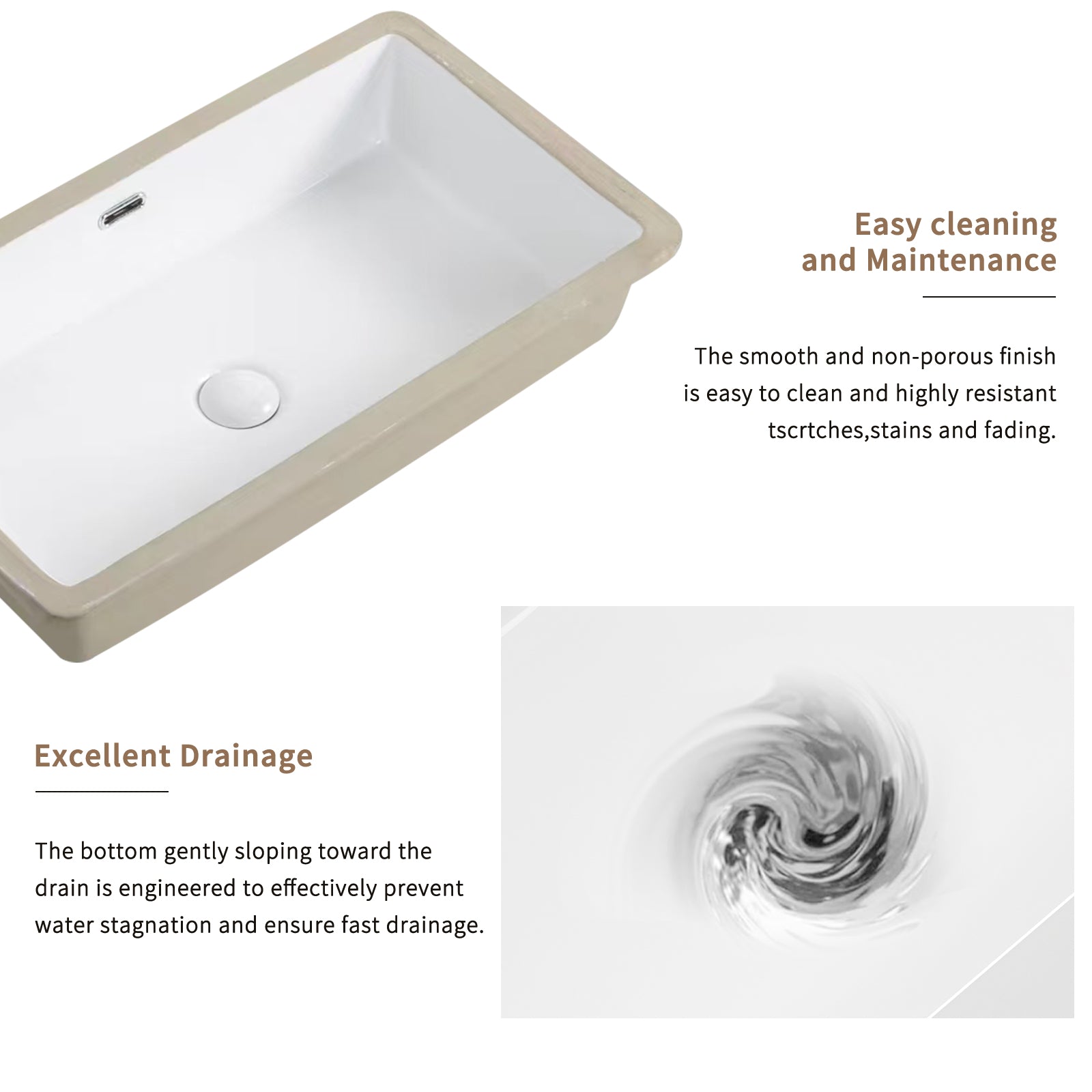 White Undermount Kitchen Sink 28 Inch Fireclay Drop-in Deep & Modern Farm Sink Large Single Bowl Topmount Accessory Kit Included