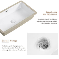 White Undermount Kitchen Sink 28 Inch Fireclay Drop-in Deep & Modern Farm Sink Large Single Bowl Topmount Accessory Kit Included
