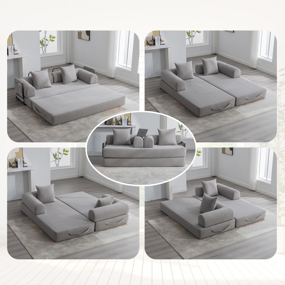 UNITED WE WIN Foldable and compressible sofa, featuring a sturdy metal frame, It allows you to freely create a personalized leisure area. A combination of modern metal and fabric for Small Spaces