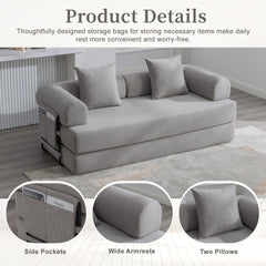 UNITED WE WIN Foldable and compressible sofa, featuring a sturdy metal frame, It allows you to freely create a personalized leisure area. A combination of modern metal and fabric for Small Spaces