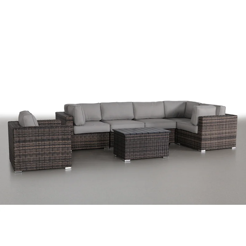 Pre-Assembled 7-Piece Rattan Sectional: Easy Outdoor Living