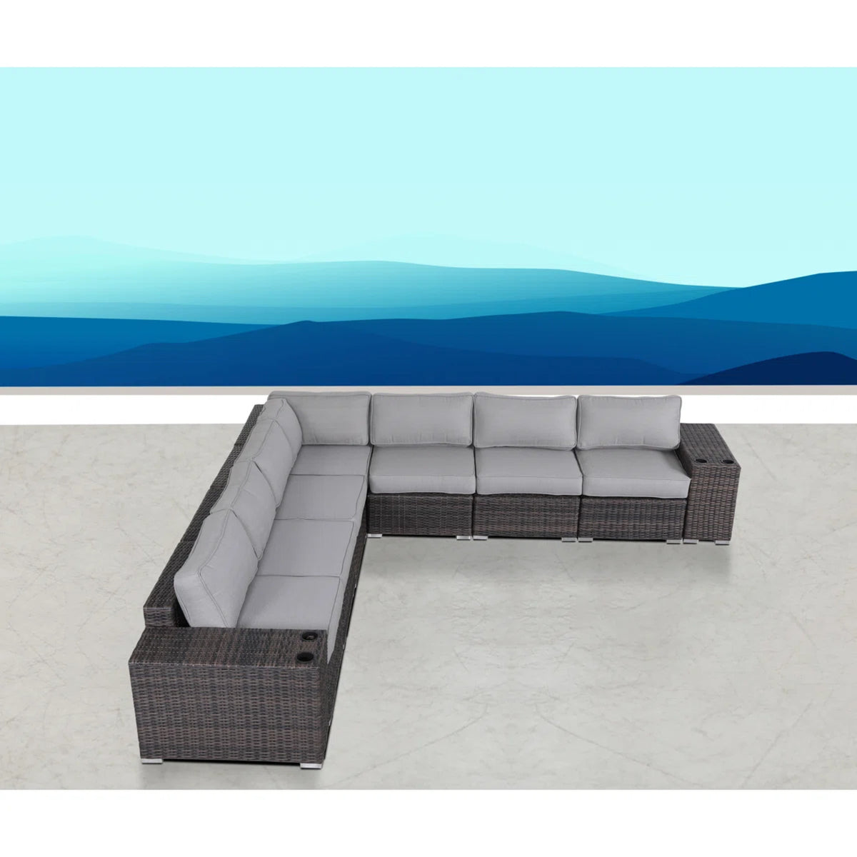 Complete Outdoor Lounge Set with Cushions – No Assembly Required