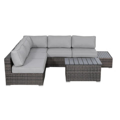 Fully Assembled 4-Person Wicker Patio Set with Cushions