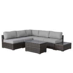 Fully Assembled 4-Person Wicker Patio Set with Cushions