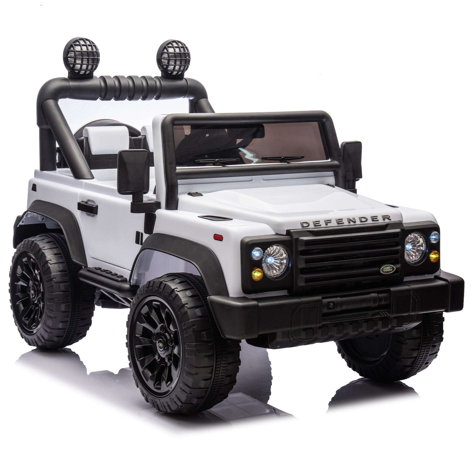Licensed Land Rover Defender Volta 5008 24V Kids Ride On Car W/Parents Control,2wd,Four-wheel suspension,Bluetooth,MP3,Music,Adjustable volume,Power display,LED Lights,Speeds 1.86-3.11MPH for Kids 3-7