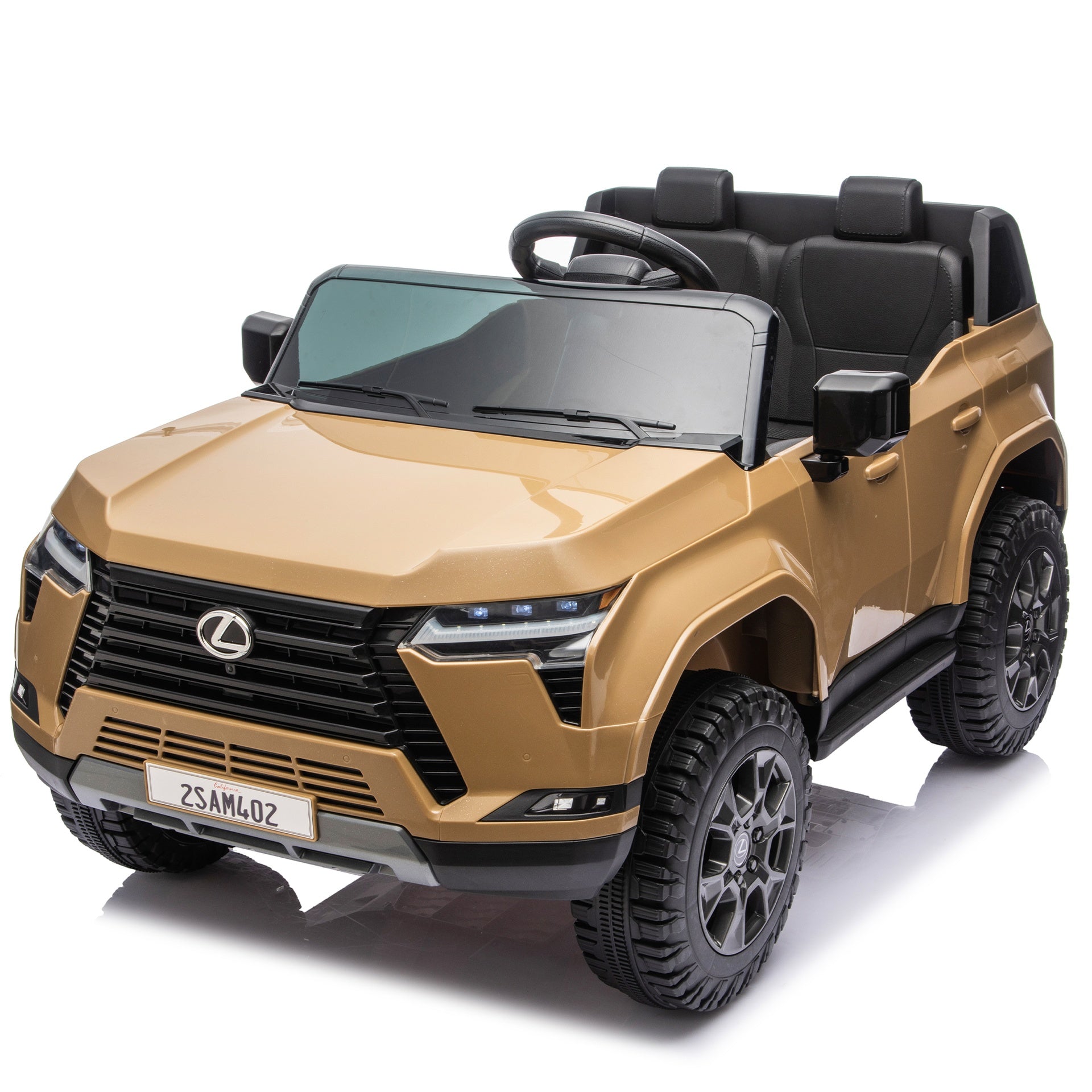 Lexus GX550 24V 2-Seater Kids Ride On Car W/ PC 2.4G, High Chassis and Anti-Slip Grip wheels, Four-wheel Suspension, LED light, Bluetooth&MP3 Music, Speed up to 3.73 MPH for Kids Aged 3-8