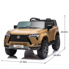 Lexus GX550 24V 2-Seater Kids Ride On Car W/ PC 2.4G, High Chassis and Anti-Slip Grip wheels, Four-wheel Suspension, LED light, Bluetooth&MP3 Music, Speed up to 3.73 MPH for Kids Aged 3-8