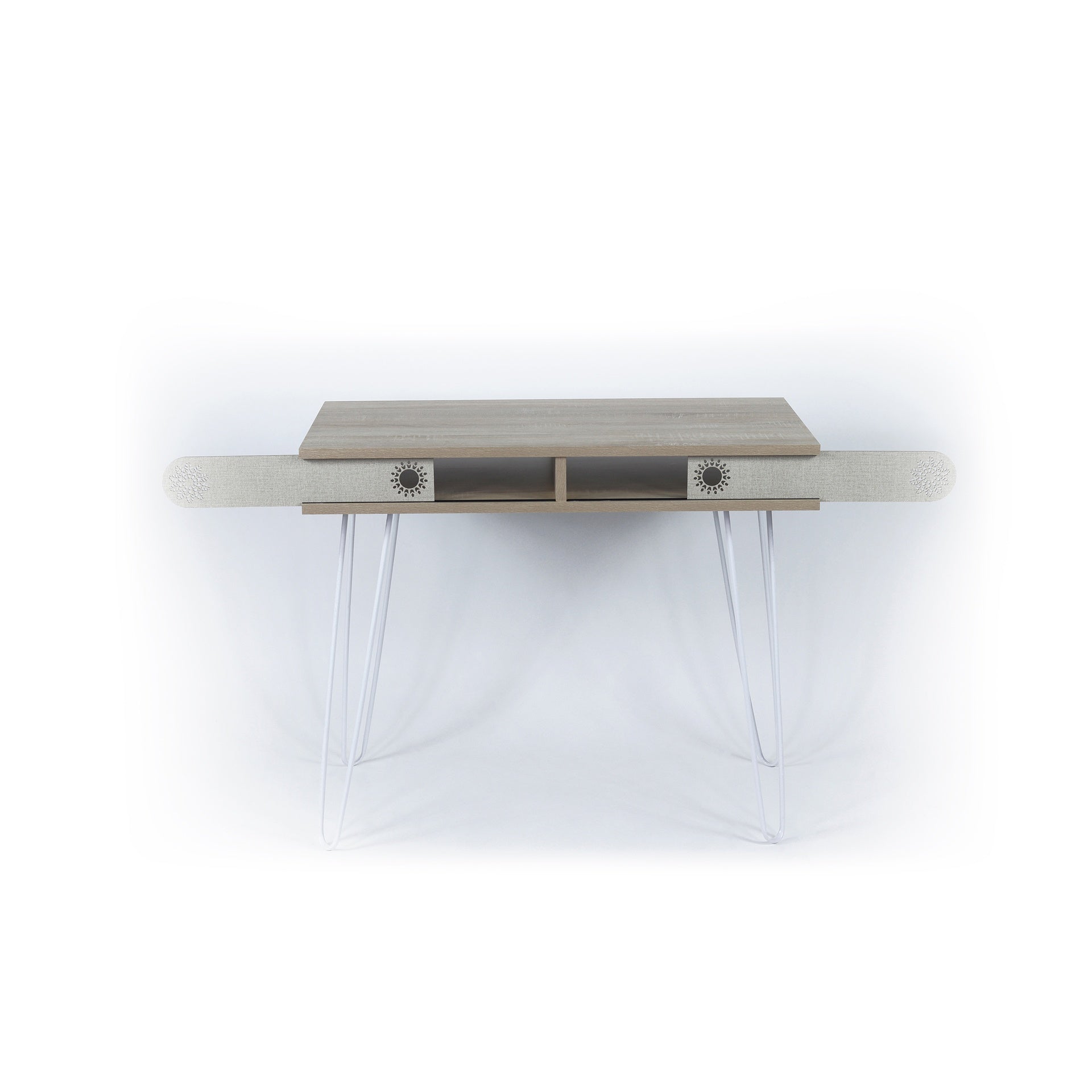 Lora Metal Legs 2 Tier Modern Desk