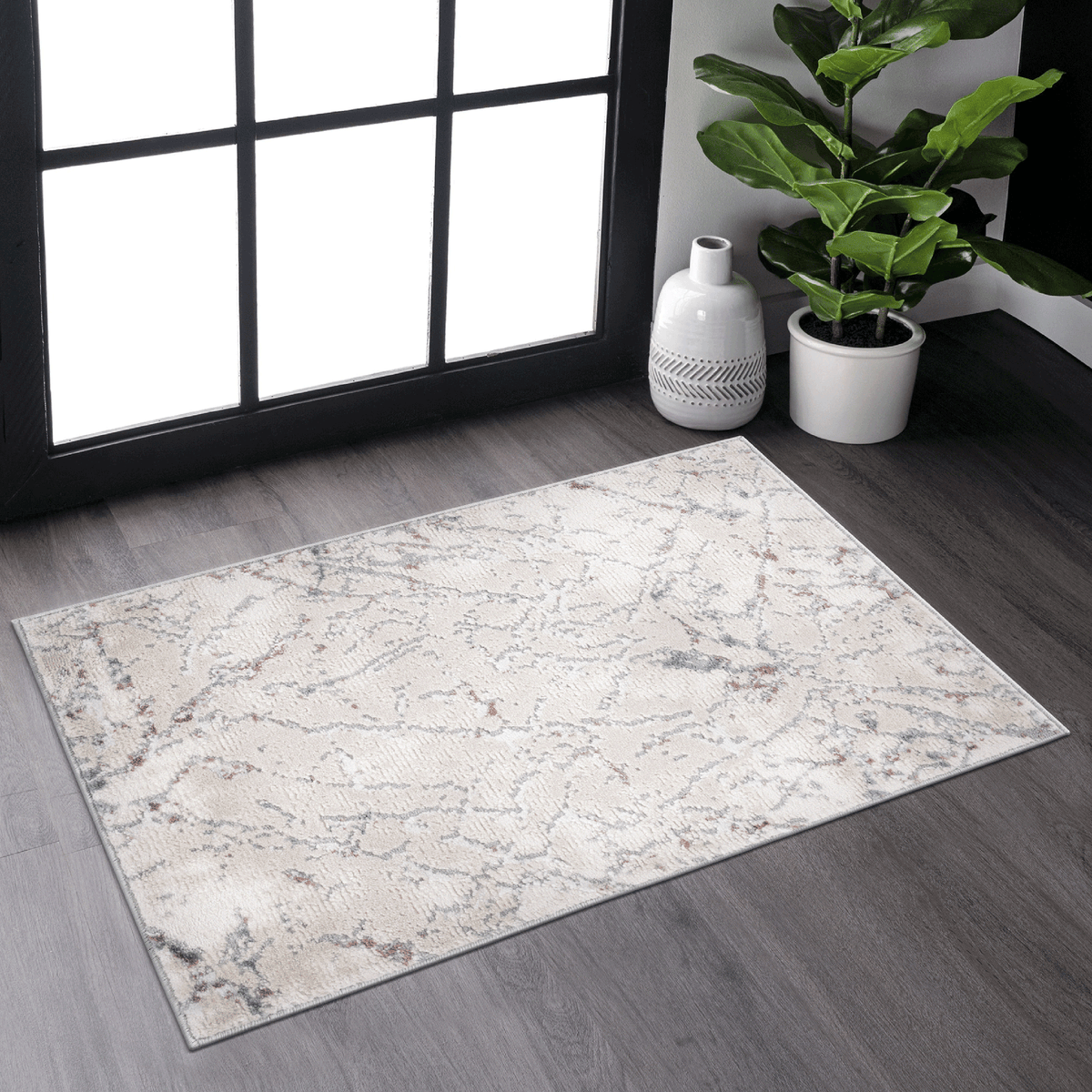MARFI Collection 2X3 Multi / Contemporary Doormat Rug