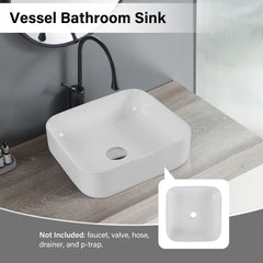 Bothwa Home Square Counter Top  Wash Basin (White Finish) CUPC Certified