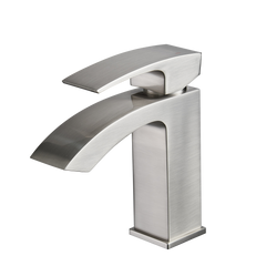 Brushed Nickel Bathroom Faucet,Faucet for Bathroom Sink, Single Hole Bathroom Faucet Modern Single Handle Vanity Basin Faucet
