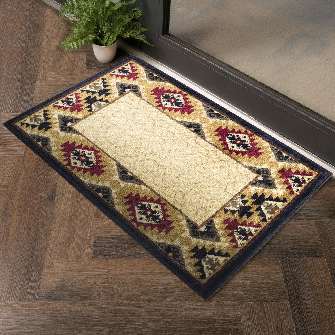 Tribes GC_YLS4007 Cream 7 ft. 10 in. x 10 ft. 3 in. Southwest Area Rug