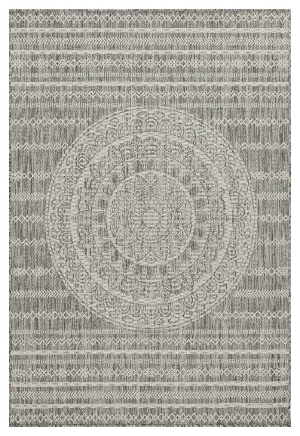 Sunshine GC_HAR2018 Silver 2 ft. 7 in. x 7 ft. 3 in. Indoor/Outdoor Area Rug