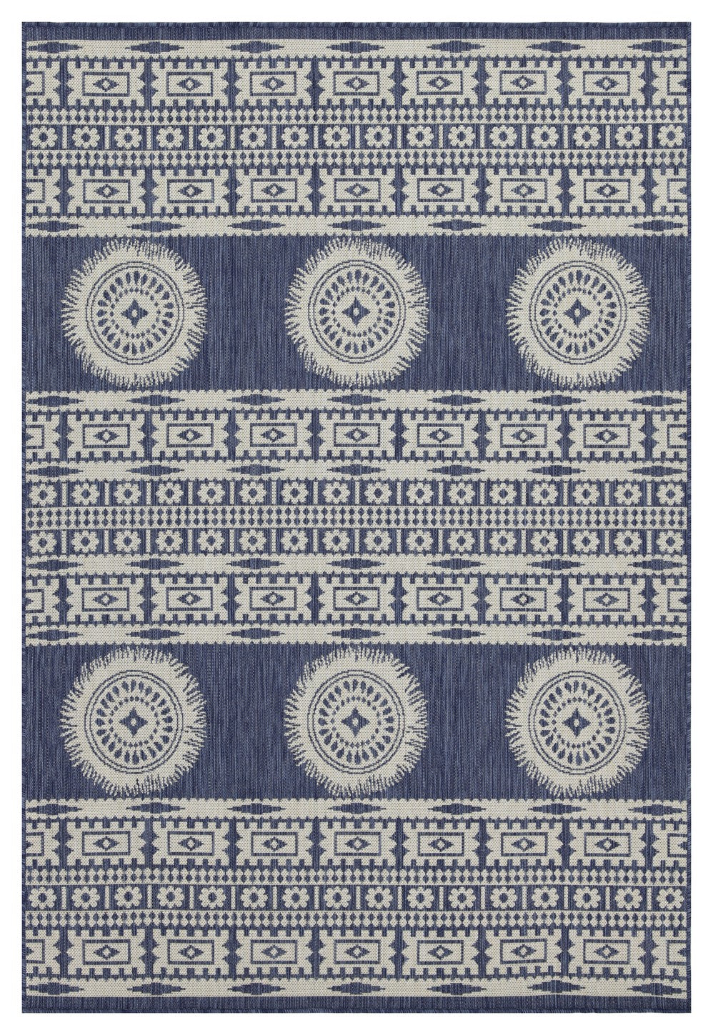 Sunshine GC_HAR2022 Blue 7 ft. 10 in. x 10 ft. 3 in. Indoor/Outdoor Area Rug