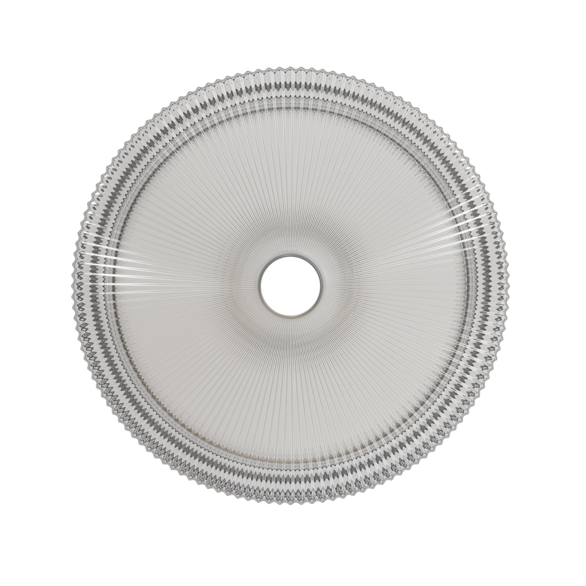 SONNY 14'' Bathroom Round Crystal Glass Sink without Faucet, Transparent