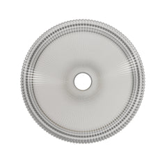 SONNY 14'' Bathroom Round Crystal Glass Sink without Faucet, Transparent