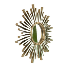 33'' Gemme Mirror, Luxury Style PU Sunburst-shaped Art Decorative Mirror, Suitable for Bathroom, Bedroom, Living Room, Corridor, Entryway, etc.