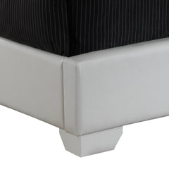 Elegant White Platform Bed For Relaxed Spaces