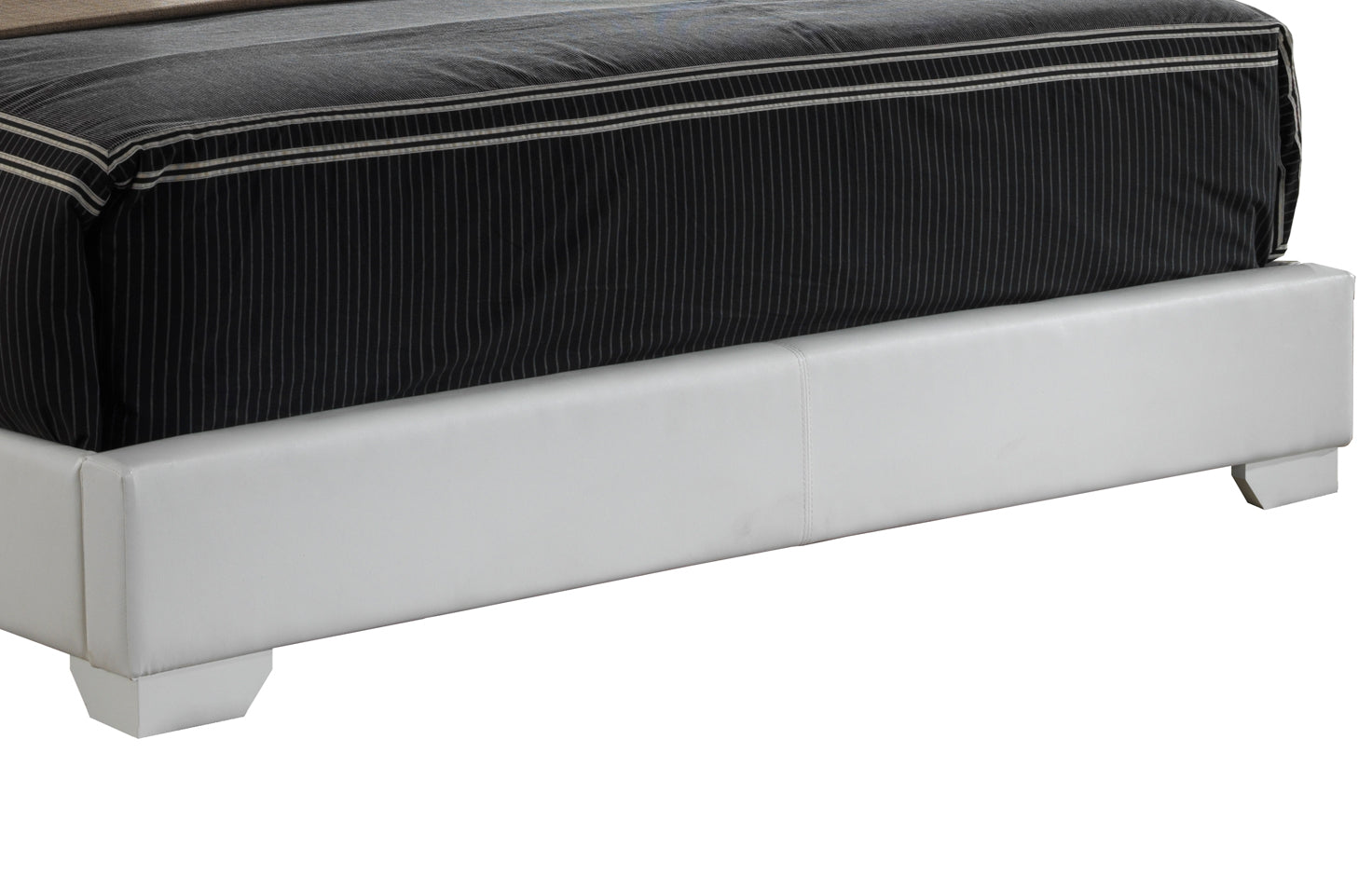 Elegant White Platform Bed For Relaxed Spaces